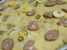 Massa para pizza na cachaça e manjericão