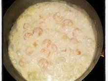 Camarão ao molho cítrico de champignon