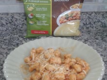 Nhoque com purê de batata instantâneo