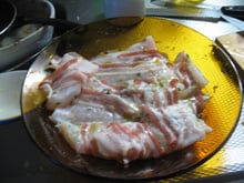 Filé de peixe com bacon