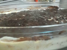 Torta de bolacha com recheio de chocolate