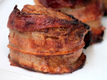 Filé mignon suíno com bacon na airfryer