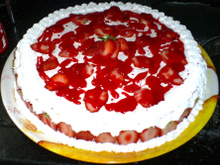 Torta gelada de morango