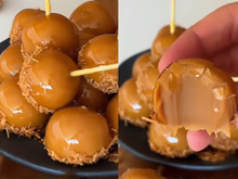 Nada de morango do amor, essa bala de doce de leite do amor é o verdadeiro tesouro