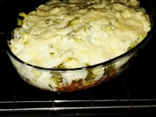Frango com brócolis e couve-flor ao molho branco