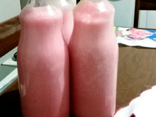 Iogurte caseiro de morango