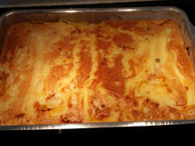 Torta de aveia com recheio de frango, azeitonas e palmito