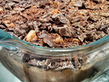 Pavê de chocolate meio amargo com recheio de coco