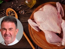 Chef Martín Berasategui: “O frango mais suculento não é assado e leva 1 colher de sopa de vinagre e 100g de queijo parmesão.”