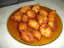 Bolinho de batata com calabresa