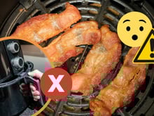 "Tenha cuidado": açougueiro explica por que você não deve cozinhar bacon na airfryer