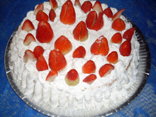 Torta de morango com chantilly