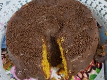 Bolo vulcão de cenoura