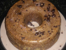Bolo de fubá com chocolate