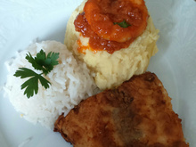 Purê de batata doce com gengibre