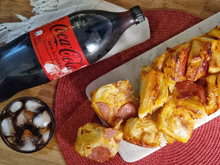 Pão folhado de peperoni 