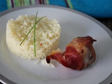 Enroladinho de frango e bacon