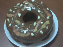 Bolo de maçã com aveia, canela e passas