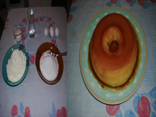 Pudim de leite em pó e coco