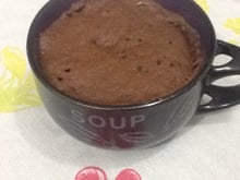 Bolo de caneca de nutella simples