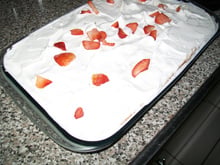 Bolo gelado de morango