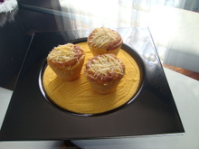 Muffin salgado de milho recheado com queijo