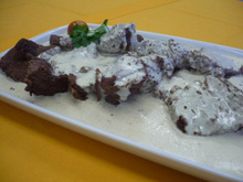 Filé mignon com curry e leite de coco