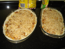 Batata recheada com estrogonofe de filé