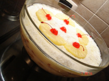 Pavê de abacaxi com coco