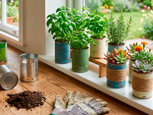 Da cozinha, para o jardim: como transformar latas de alimentos em verdadeiros tesouros para as plantas