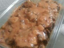 Lingua de boi com vinho