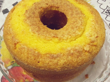 Bolo de farinha de milho no liquidificador