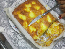 Bolo de milho com requeijão cremoso