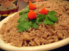 Risoto ao vinho tinto