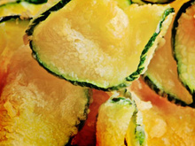 Chips de abobrinha com queijo