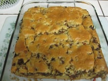 Torta com sobras de carne