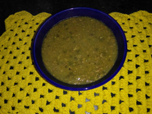 Caldo de carne moída