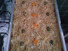 Lasanha de frango com requeijão, queijo e presunto