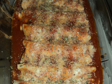 Canelone com requeijão