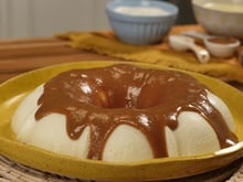 Flan com Calda de Caramelo e Conhaque