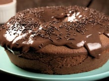 Bolo de chocolate e cacau sem glúten e sem lactose
