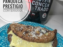 Panqueca prestígio com banana da mércia