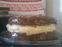 Torta de brigadeiro e branquinho rápida