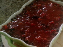Polenta com carne moída suculenta