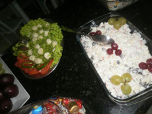 Salada de abacaxi e peito de peru