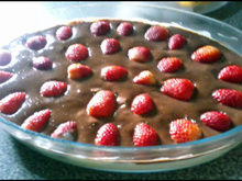 Torta de morango com chocolate