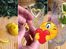 Dica (muito fofa!) de bartender: coração de limão para enfeitar a taça do drink e encantar seus convidados; veja como é fácil fazer