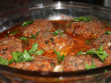 Polpetone assado e recheado