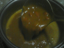 Caldo de abóbora moranga (abóbora japonesa)