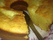 Bolo de milho e milharina